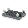 Dolly transport kar 800x600x200mm grijs 4 nylon stuurwielen - Afbeelding 2
