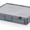 Euronormbak 800x600x135mm met deksel zonder handvatten