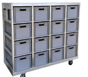 Krattenkar16 aluminium voor euronormbakken