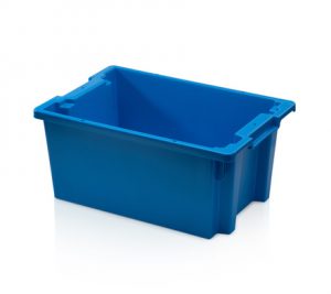 Stapelbak nestbaar 60x40x27cm blauw