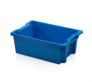 Stapelbak nestbaar 60x40x22cm blauw