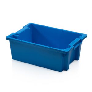 Stapelbak nestbaar 60x40x22cm blauw