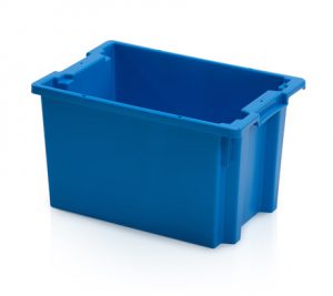 Stapelbak nestbaar 60x40x30cm blauw